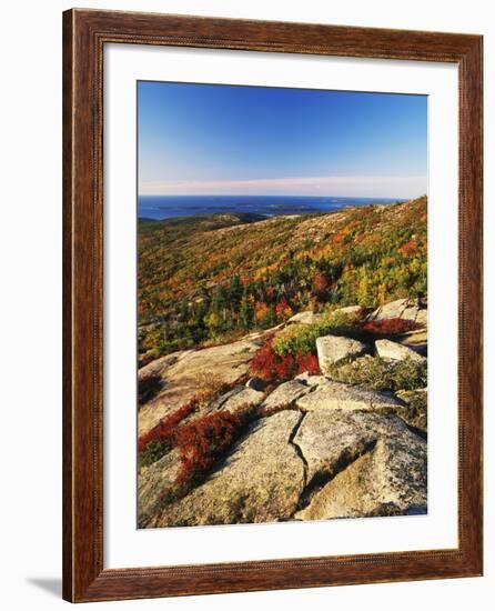 Mt Desert Island, Autumn View, Acadia National Park, Maine, USA-Adam Jones-Framed Photographic Print