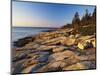 Mt Desert Island, View of Rocks with Forest, Acadia National Park, Maine, USA-Adam Jones-Mounted Photographic Print