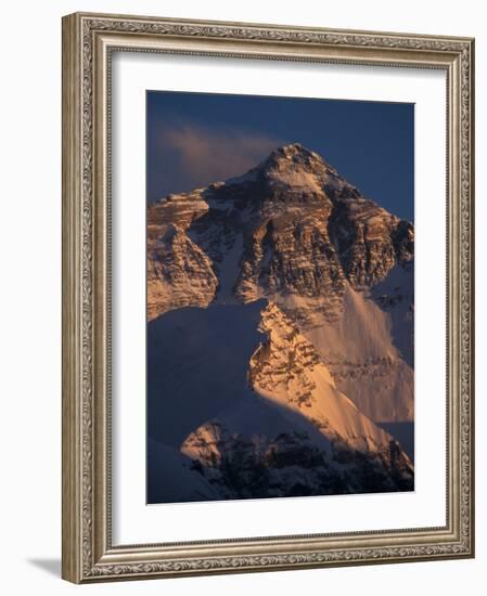 Mt. Everest at Sunset From Rongbuk, Tibet-Vassi Koutsaftis-Framed Photographic Print