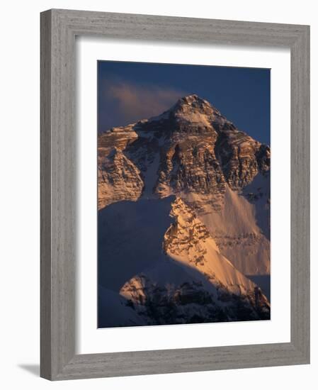 Mt. Everest at Sunset From Rongbuk, Tibet-Vassi Koutsaftis-Framed Photographic Print