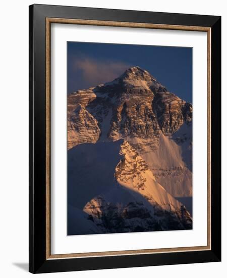 Mt. Everest at Sunset From Rongbuk, Tibet-Vassi Koutsaftis-Framed Photographic Print