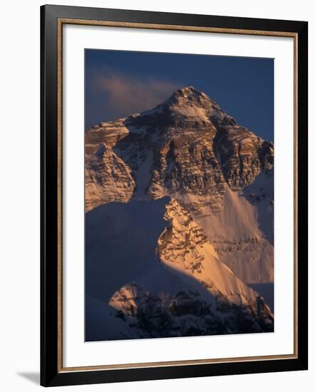 Mt. Everest at Sunset From Rongbuk, Tibet-Vassi Koutsaftis-Framed Photographic Print