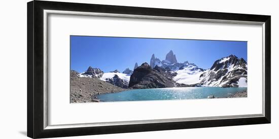 Mt Fitz Roy and Laguna Los Tres, Panoramic View, Fitzroy National Park, Argentina-Mark Taylor-Framed Photographic Print