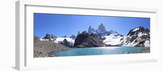 Mt Fitz Roy and Laguna Los Tres, Panoramic View, Fitzroy National Park, Argentina-Mark Taylor-Framed Photographic Print