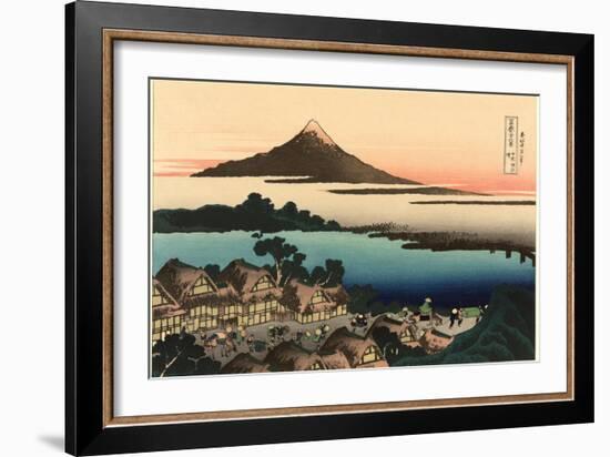 Mt. Fuji and Japanese Village-null-Framed Art Print