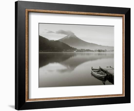 Mt. Fuji and Lake Kawaguchi, Kansai Region, Honshu, Japan-Peter Adams-Framed Photographic Print