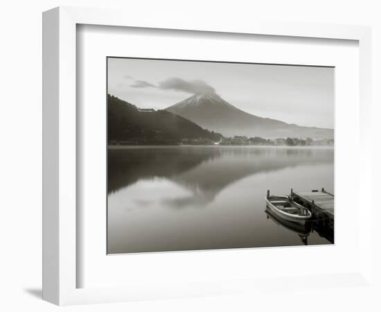 Mt. Fuji and Lake Kawaguchi, Kansai Region, Honshu, Japan-Peter Adams-Framed Photographic Print