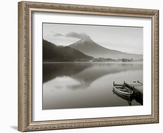 Mt. Fuji and Lake Kawaguchi, Kansai Region, Honshu, Japan-Peter Adams-Framed Photographic Print