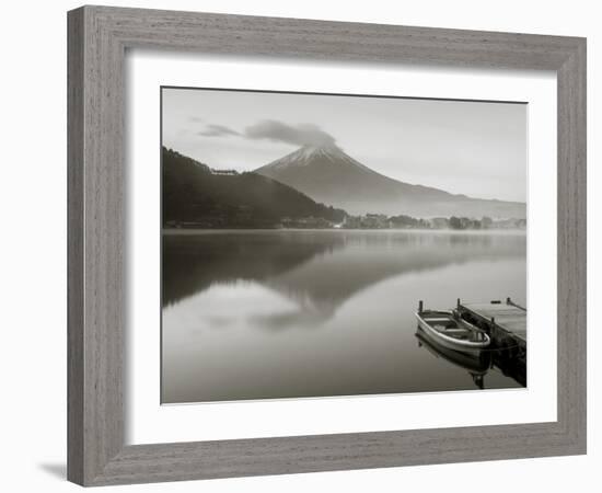 Mt. Fuji and Lake Kawaguchi, Kansai Region, Honshu, Japan-Peter Adams-Framed Photographic Print