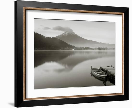 Mt. Fuji and Lake Kawaguchi, Kansai Region, Honshu, Japan-Peter Adams-Framed Photographic Print