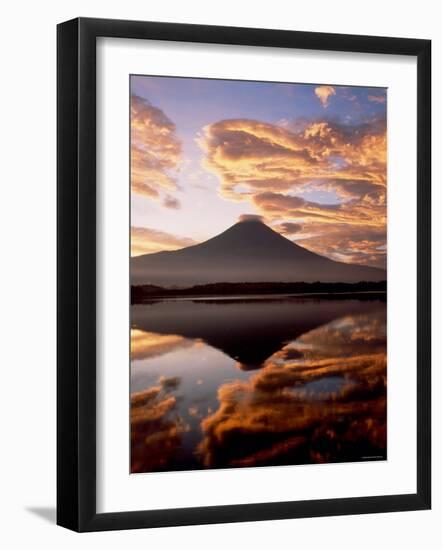 Mt. Fuji and Lake Tanuki-null-Framed Photographic Print