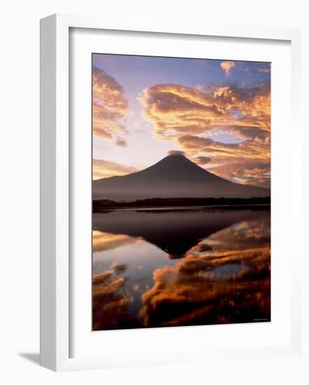 Mt. Fuji and Lake Tanuki-null-Framed Photographic Print