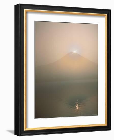 Mt. Fuji and Lake Tanuki-null-Framed Photographic Print