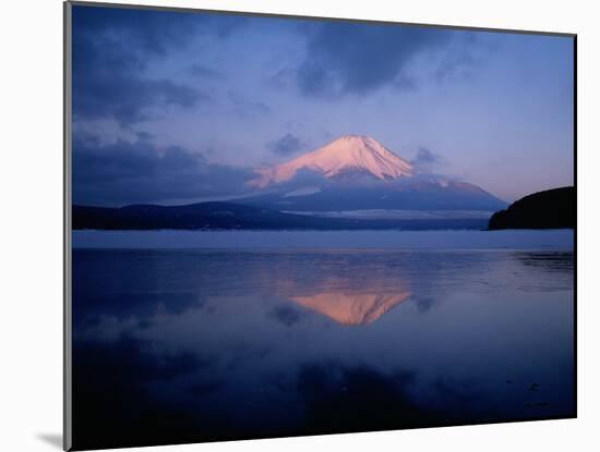 Mt. Fuji and Lake Yamanaka at Dawn-null-Mounted Photographic Print