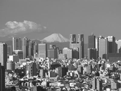 Mt Fuji And Tokyo Shinjuku Area Skyline Tokyo Japan Photographic Print Steve Vidler Art Com