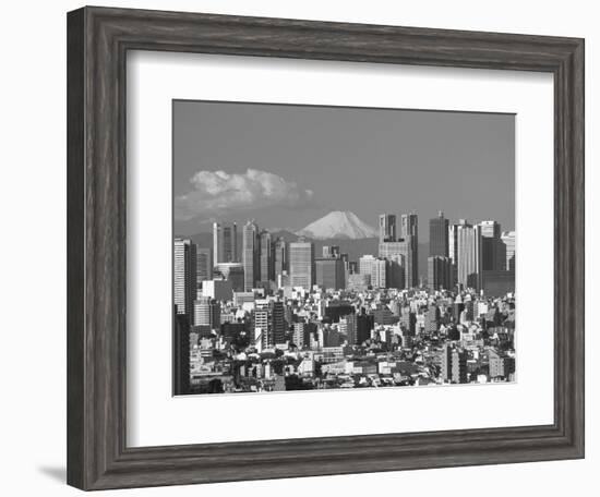 Mt.Fuji and Tokyo Shinjuku Area Skyline, Tokyo, Japan-Steve Vidler-Framed Photographic Print