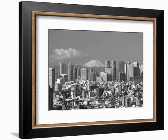 Mt.Fuji and Tokyo Shinjuku Area Skyline, Tokyo, Japan-Steve Vidler-Framed Photographic Print