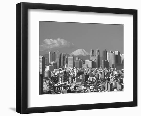 Mt.Fuji and Tokyo Shinjuku Area Skyline, Tokyo, Japan-Steve Vidler-Framed Photographic Print