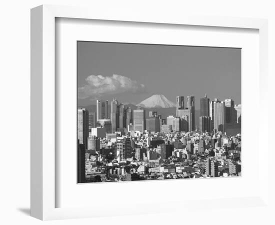 Mt.Fuji and Tokyo Shinjuku Area Skyline, Tokyo, Japan-Steve Vidler-Framed Photographic Print