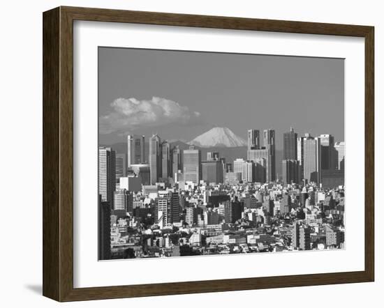 Mt.Fuji and Tokyo Shinjuku Area Skyline, Tokyo, Japan-Steve Vidler-Framed Photographic Print