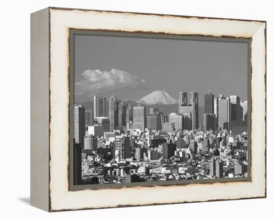 Mt.Fuji and Tokyo Shinjuku Area Skyline, Tokyo, Japan-Steve Vidler-Framed Premier Image Canvas