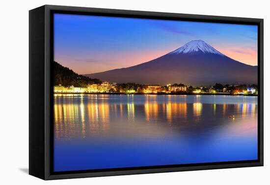 Mt. Fuji, Japan at Lake Kawaguchi after Sunset.-Sean Pavone-Framed Premier Image Canvas