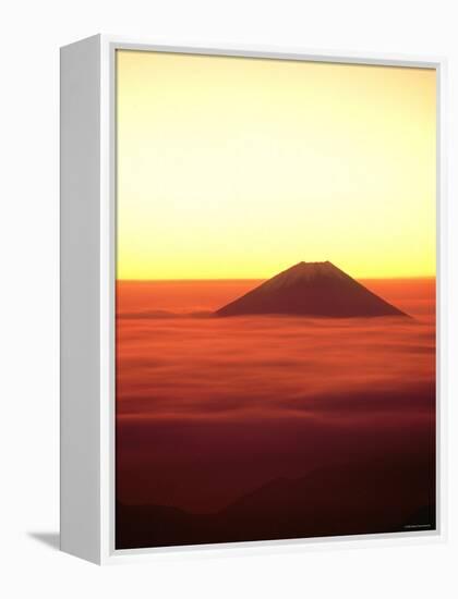 Mt. Fuji Over the Sea of Cloud at Dawn and Viewed from Mitsu-Tohge, Yamanashi, Japan-null-Framed Premier Image Canvas