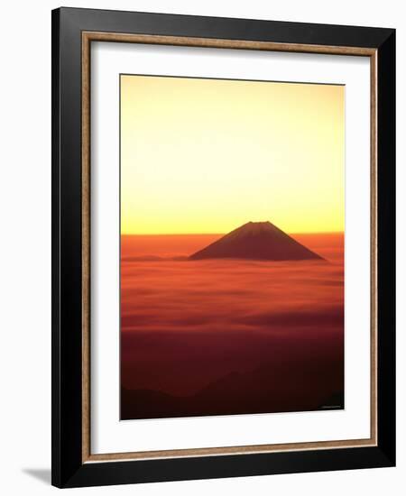 Mt. Fuji Over the Sea of Cloud at Dawn and Viewed from Mitsu-Tohge, Yamanashi, Japan-null-Framed Photographic Print