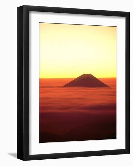 Mt. Fuji Over the Sea of Cloud at Dawn and Viewed from Mitsu-Tohge, Yamanashi, Japan-null-Framed Photographic Print