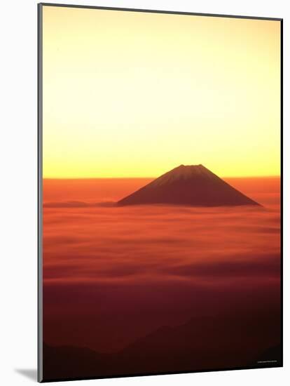 Mt. Fuji Over the Sea of Cloud at Dawn and Viewed from Mitsu-Tohge, Yamanashi, Japan-null-Mounted Photographic Print