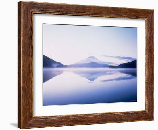 Mt. Fuji Reflected in the Lake Shoji-null-Framed Photographic Print