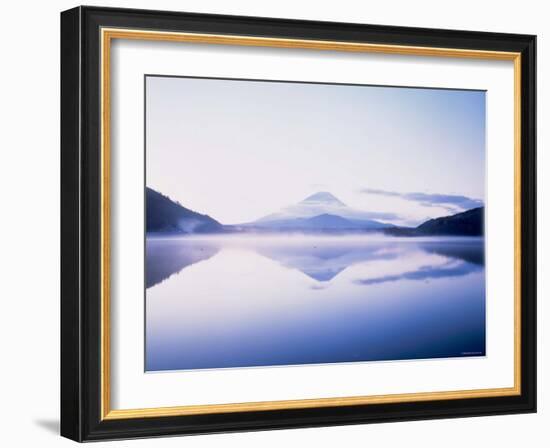 Mt. Fuji Reflected in the Lake Shoji-null-Framed Photographic Print