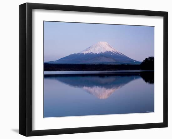 Mt. Fuji Reflected in the Lake Shoji-null-Framed Photographic Print