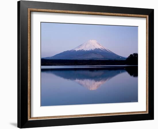 Mt. Fuji Reflected in the Lake Shoji-null-Framed Photographic Print