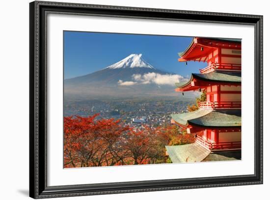 Mt. Fuji Viewed From Behind Chureito Pagoda-SeanPavonePhoto-Framed Premium Giclee Print