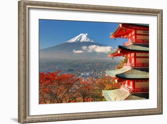 Mt. Fuji Viewed From Behind Chureito Pagoda-SeanPavonePhoto-Framed Premium Giclee Print