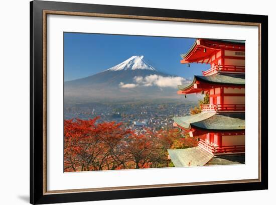 Mt. Fuji Viewed From Behind Chureito Pagoda-SeanPavonePhoto-Framed Premium Giclee Print