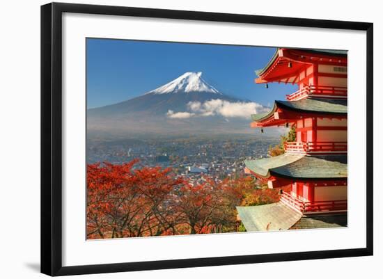 Mt. Fuji Viewed From Behind Chureito Pagoda-SeanPavonePhoto-Framed Premium Giclee Print