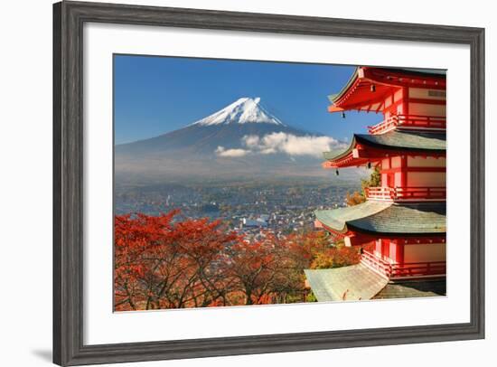 Mt. Fuji Viewed From Behind Chureito Pagoda-SeanPavonePhoto-Framed Art Print