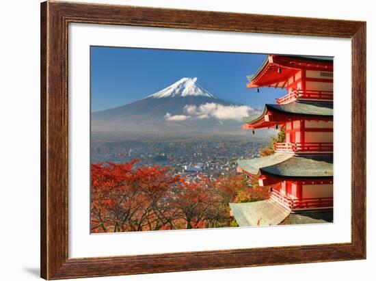 Mt. Fuji Viewed From Behind Chureito Pagoda-SeanPavonePhoto-Framed Art Print