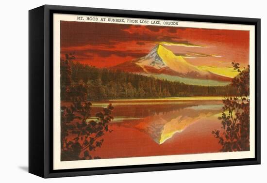 Mt. Hood at Sunset, Lost Lake, Oregon-null-Framed Stretched Canvas