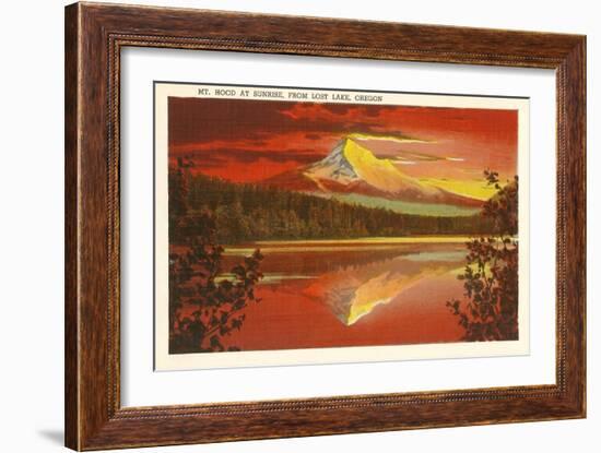 Mt. Hood at Sunset, Lost Lake, Oregon-null-Framed Art Print