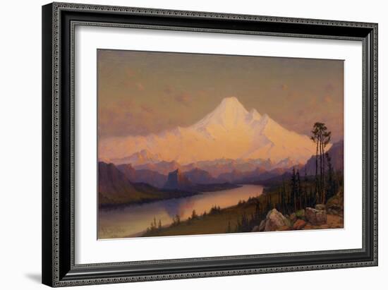 Mt. Hood at Sunset-James Everett Stuart-Framed Giclee Print