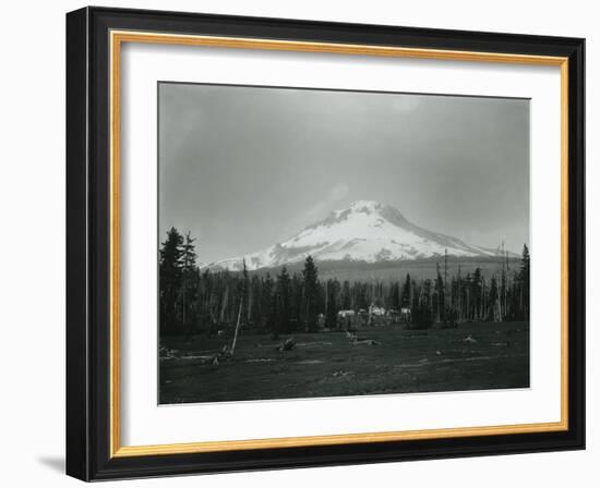 Mt. Hood, Oregon - Horse Meadow and Camp Photograph-Lantern Press-Framed Art Print