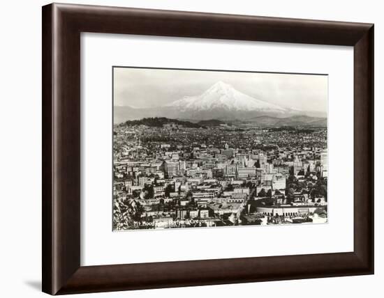 Mt. Hood over Portland, Oregon-null-Framed Art Print