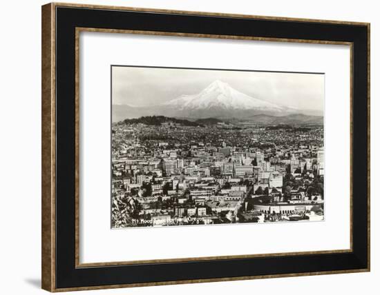 Mt. Hood over Portland, Oregon-null-Framed Art Print