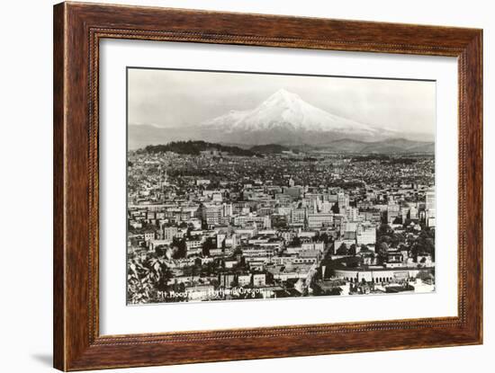 Mt. Hood over Portland, Oregon-null-Framed Art Print