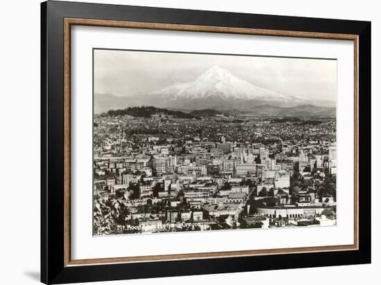 Mt. Hood over Portland, Oregon-null-Framed Art Print