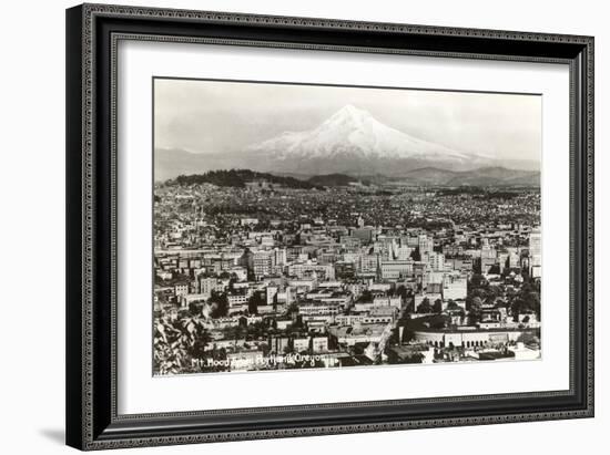 Mt. Hood over Portland, Oregon-null-Framed Art Print