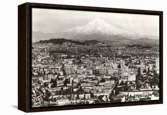 Mt. Hood over Portland, Oregon-null-Framed Stretched Canvas